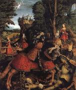 Leonhard Beck St George and the dragon oil painting on canvas
